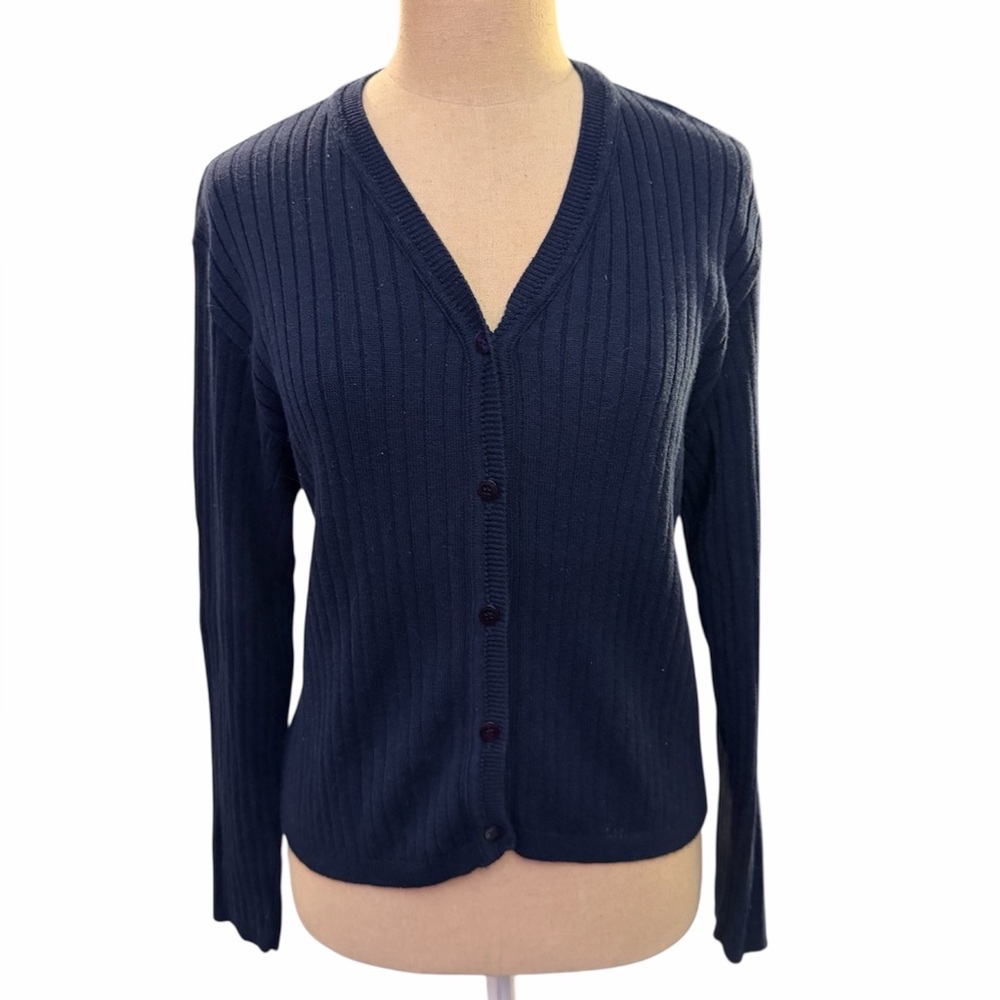 Navy Blue Women's Cardigan Sweater